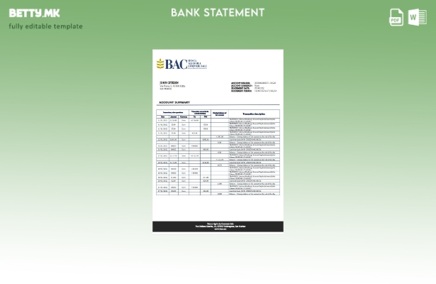 модерен стил Сан Марино Банка Агрикол Комерцијале шаблон за извод од банка